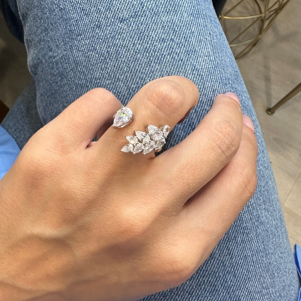 Sterling silver open ring 6-7